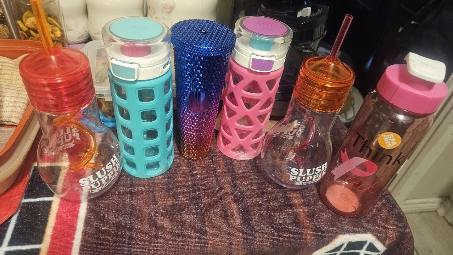 Lot of 6 Assorted Drink Tumblers and Bottles