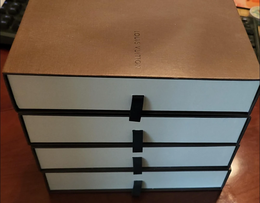 4 Louis Vuitton Boxes w Pull Tabs