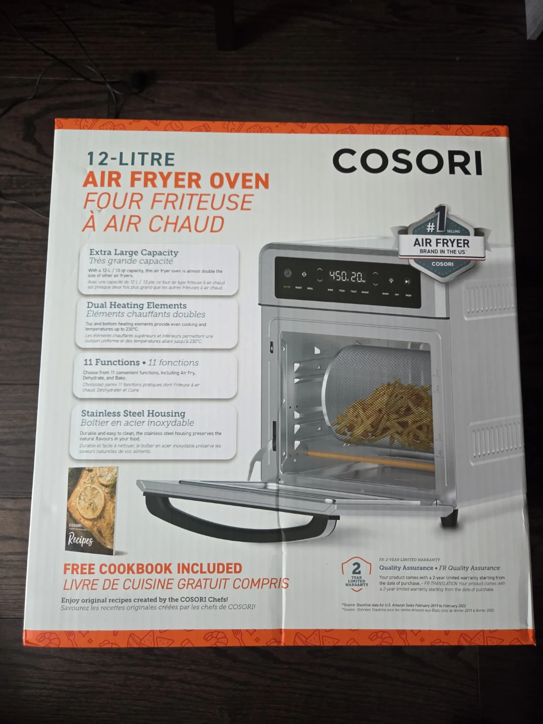 COSORI 12L Air Fryer Oven with Rotisserie & Cookbook - photo 3