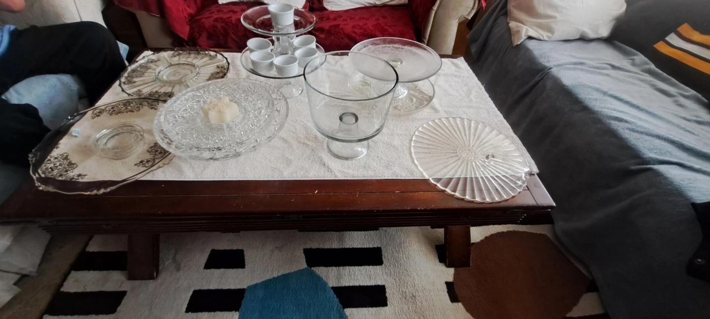 Glass Cake Stand and Ramekin Set