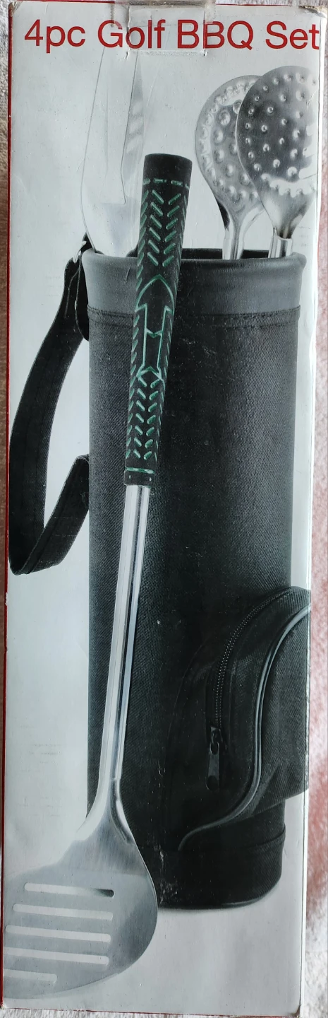 4 pc bbq golf set smoke free no pets .