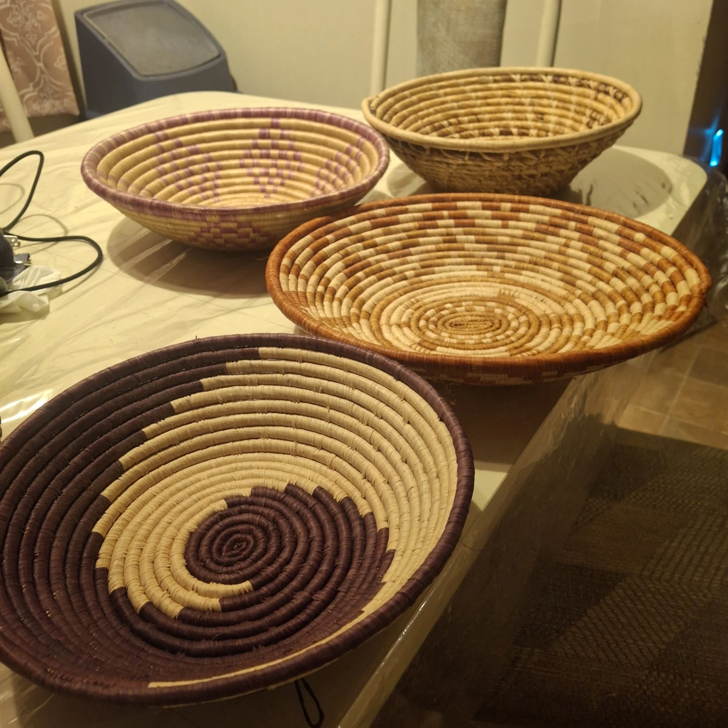 4 Decorative Hand Woven Baskets $20 each - photo 3