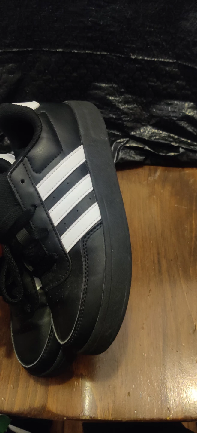 Adidas Black Sneakers with White Stripes - photo 2
