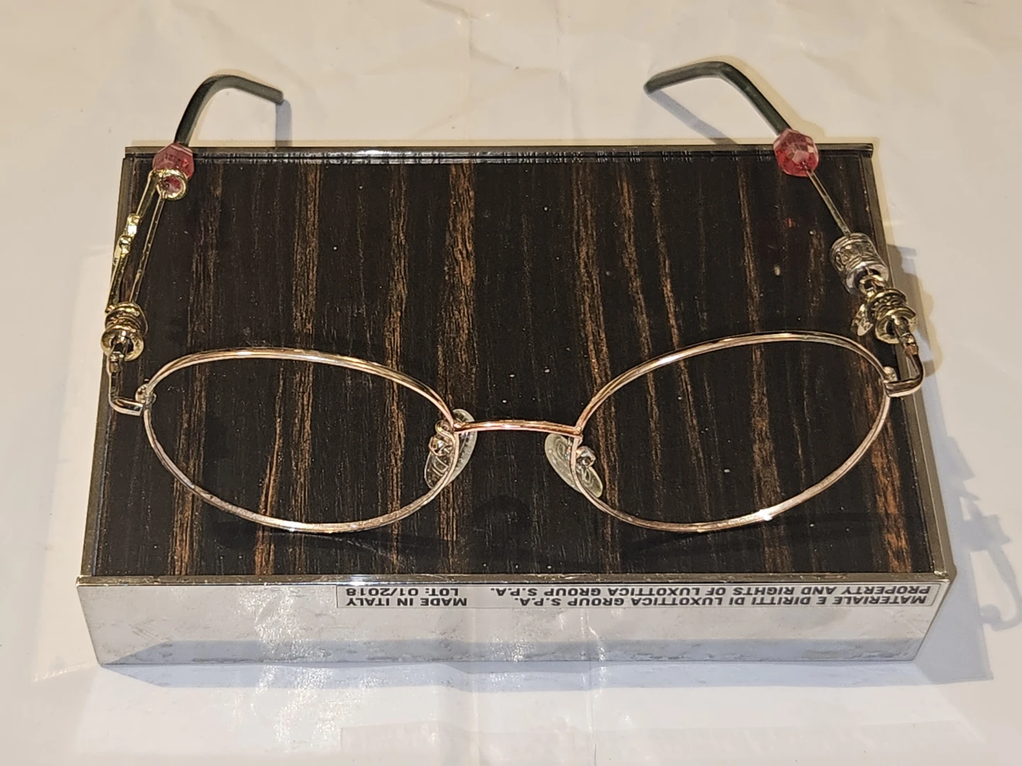 Unique Eyeglasses with Rose Gold Frame and Decorative Accents - photo 2