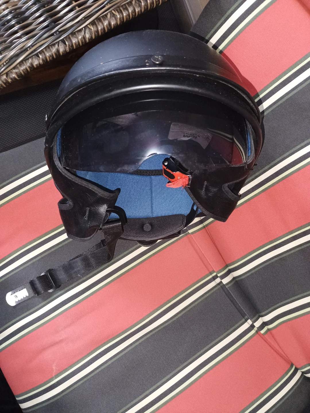 Black Motorcycle Helmet with Visor - photo 3