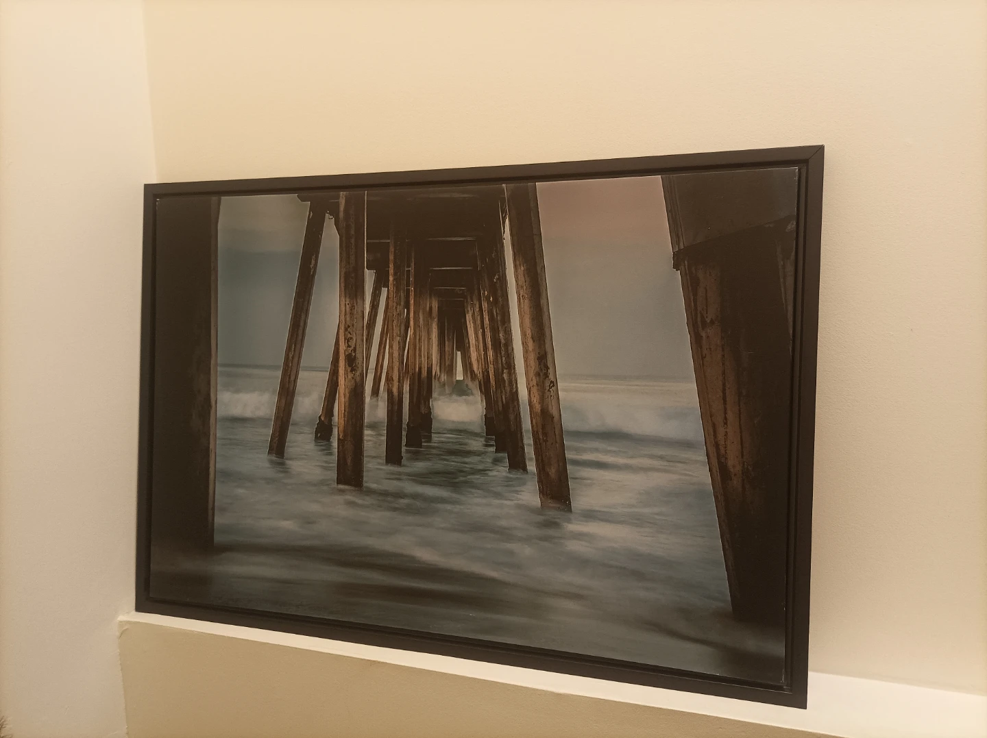Framed Wall Art - Pier and Ocean Scene