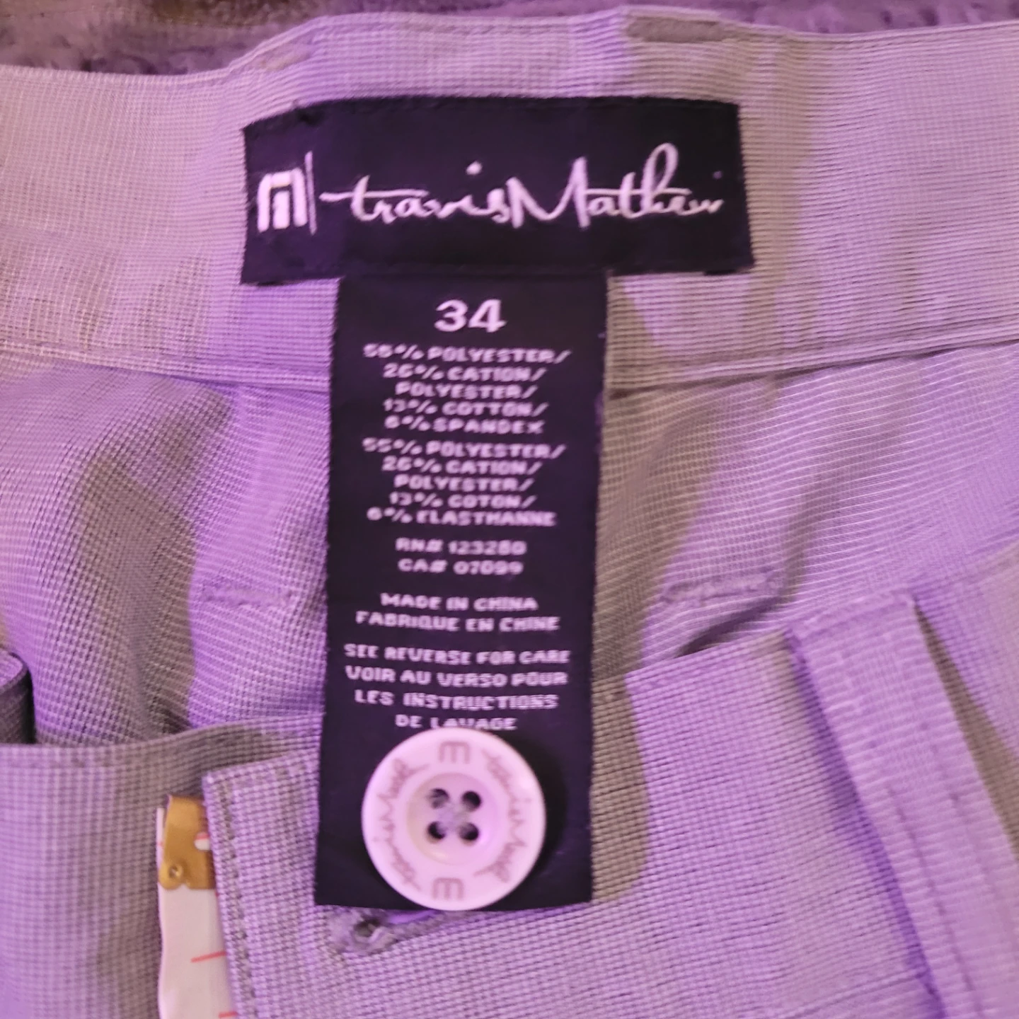 Travis Mathew Men's Golf Pants Size 34