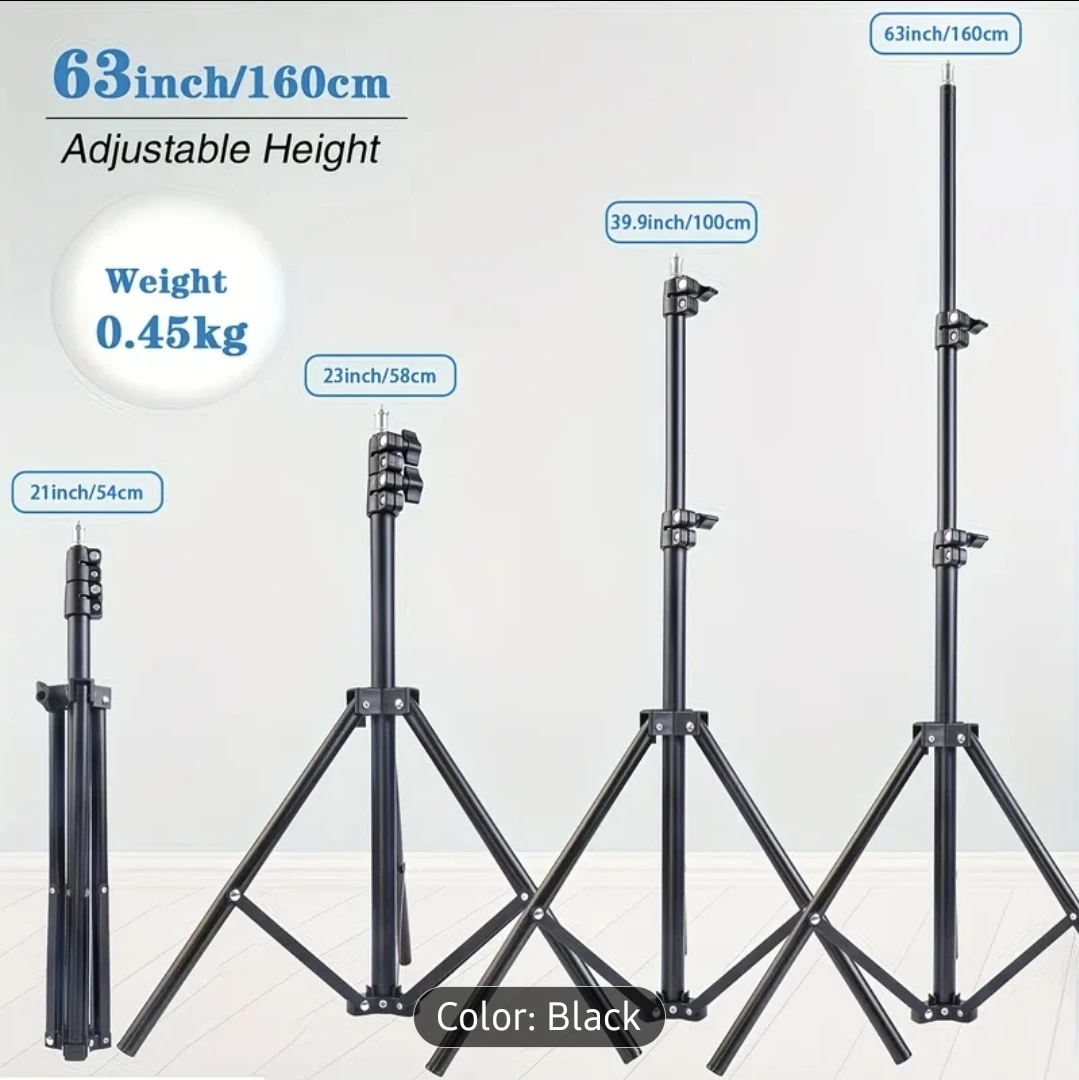Black Tripod Stand for Phone and Camera - photo 4