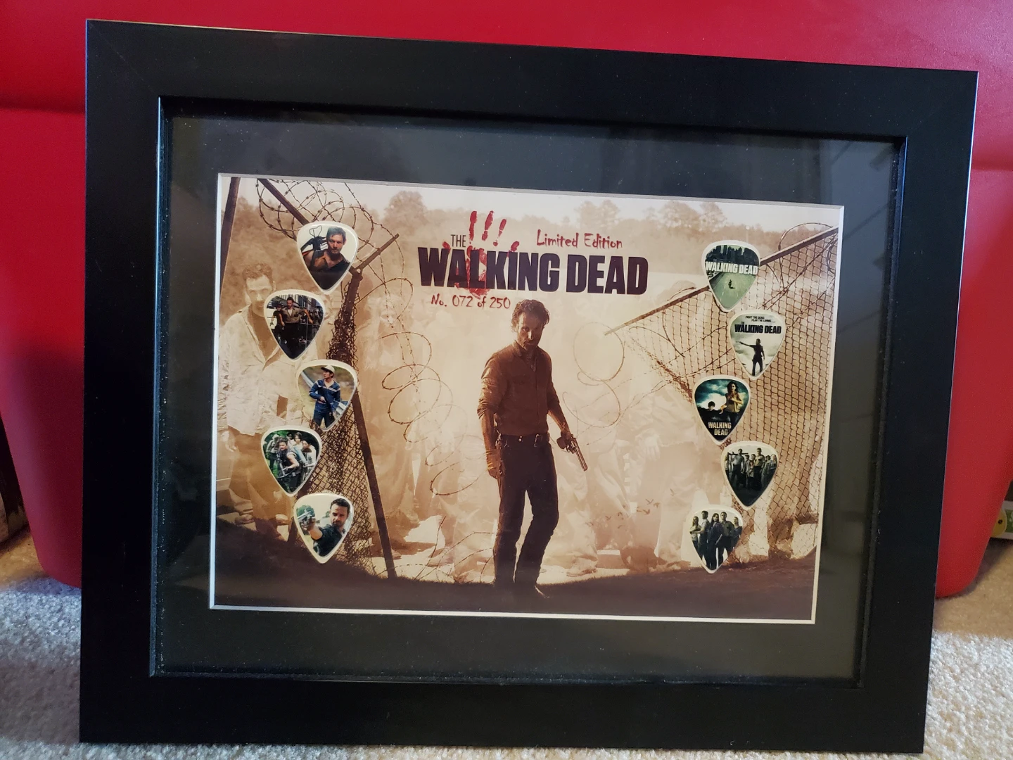 The Walking Dead Limited Edition Framed Guitar Picks