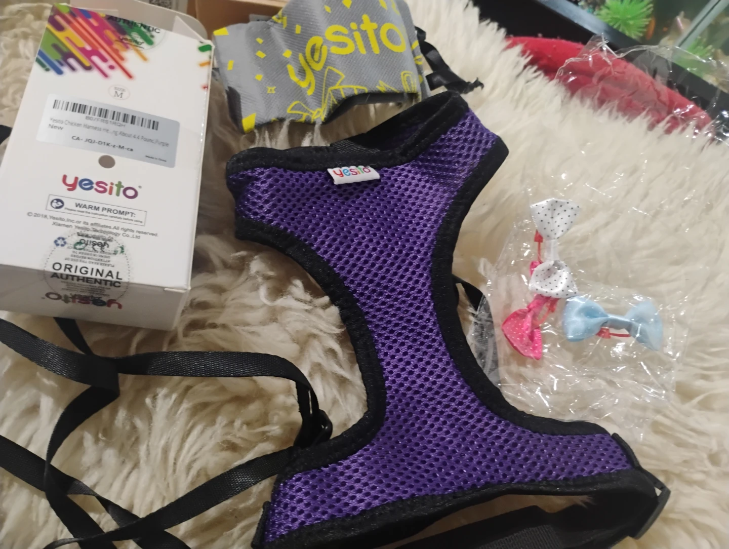 Yesito Dog Harness, Purple Mesh, Size M - photo 2