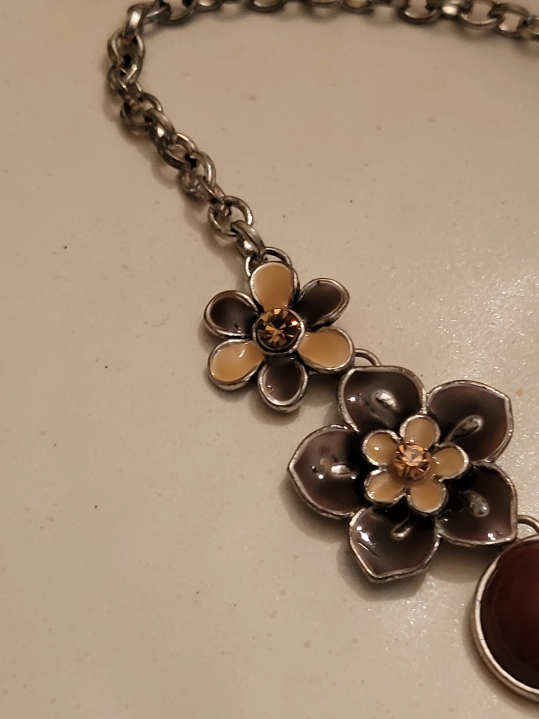 Vintage  Floral & Butterfly Necklace - photo 5