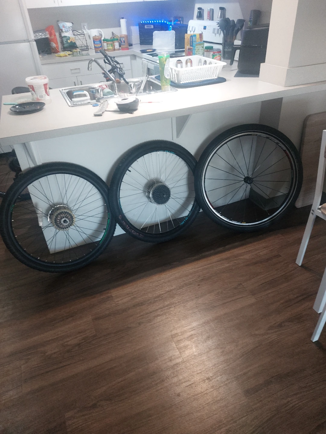 Set of 3 Bicycle Wheels