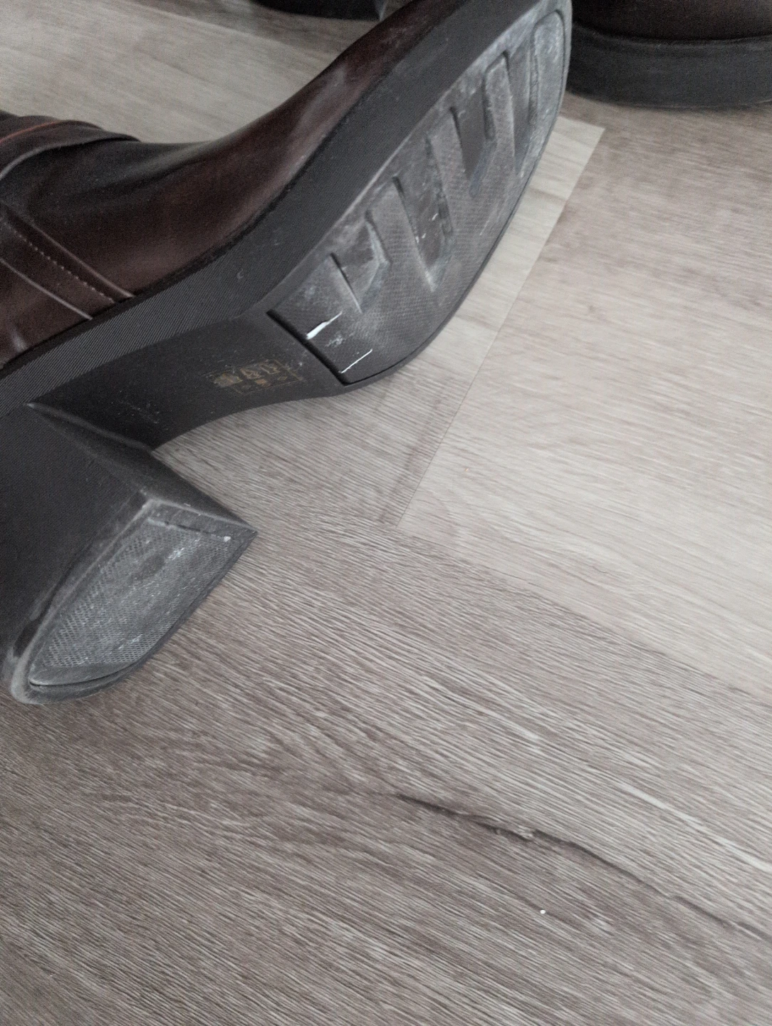 Brown Leather Platform Ankle Boots - photo 3