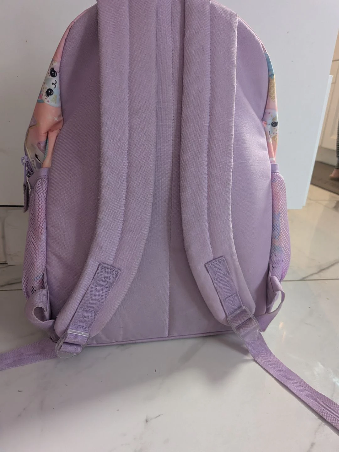 Kids Pastel Unicorn & Cat Print Backpack - photo 2
