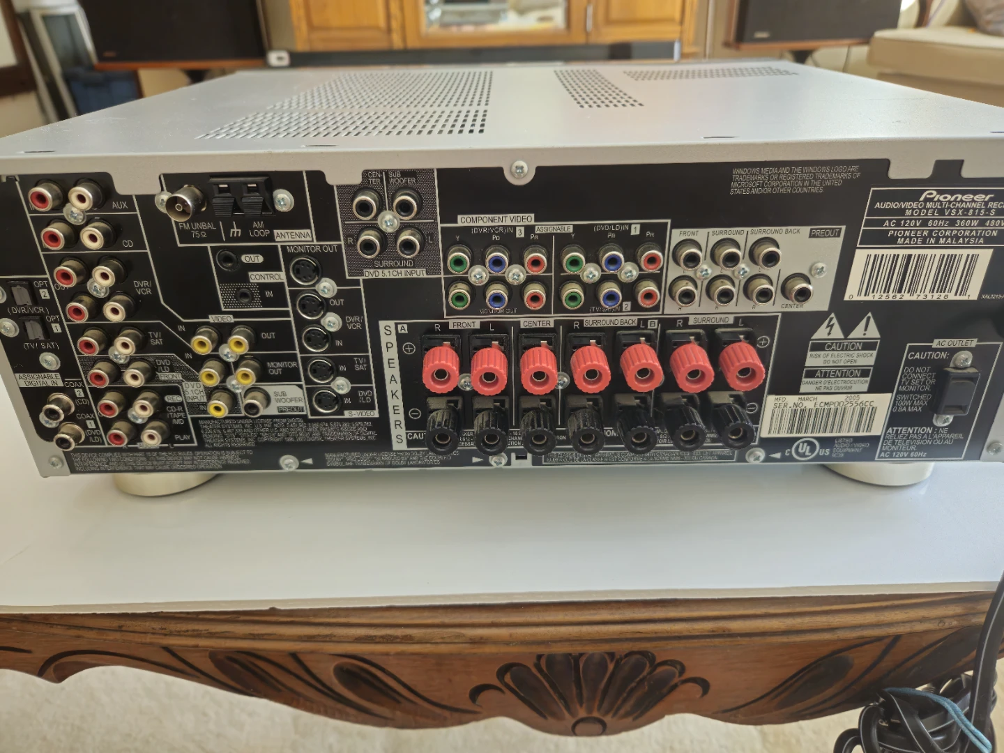Pioneer VSX-815-S Audio/Video Multi-Channel Receiver - photo 2