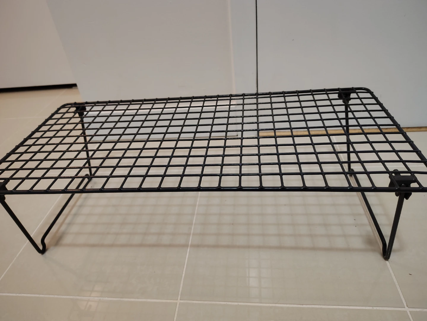Black wire shoe rack