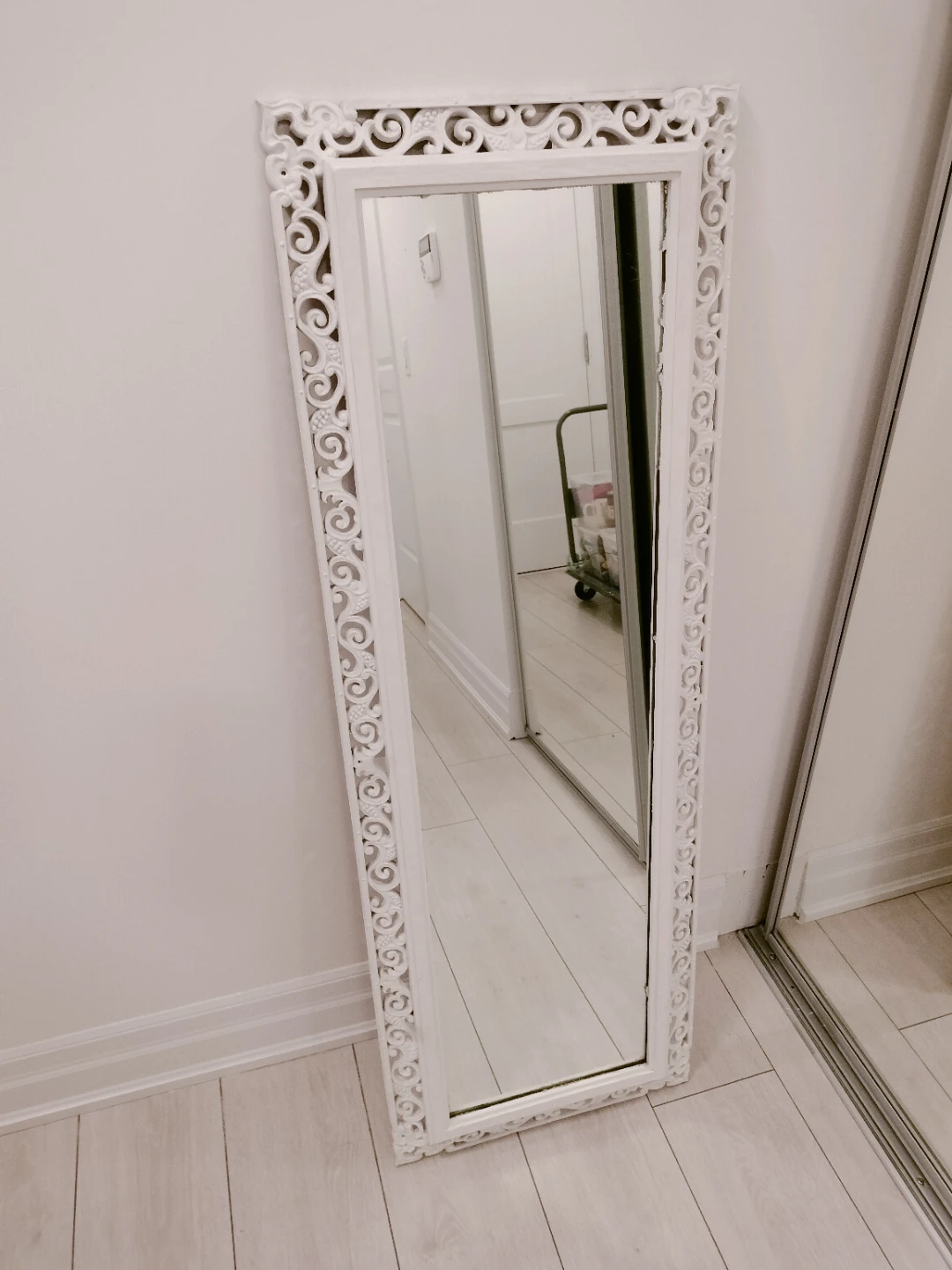 White Ornate Full Length Mirror