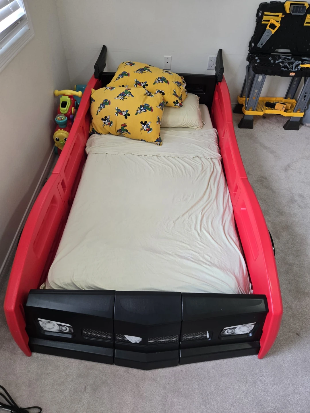 Kids Race Car Bed - Red - photo 2