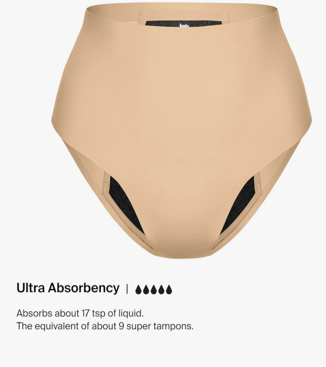 Knix High Rise Leakproof Underwear...New XL - photo 2