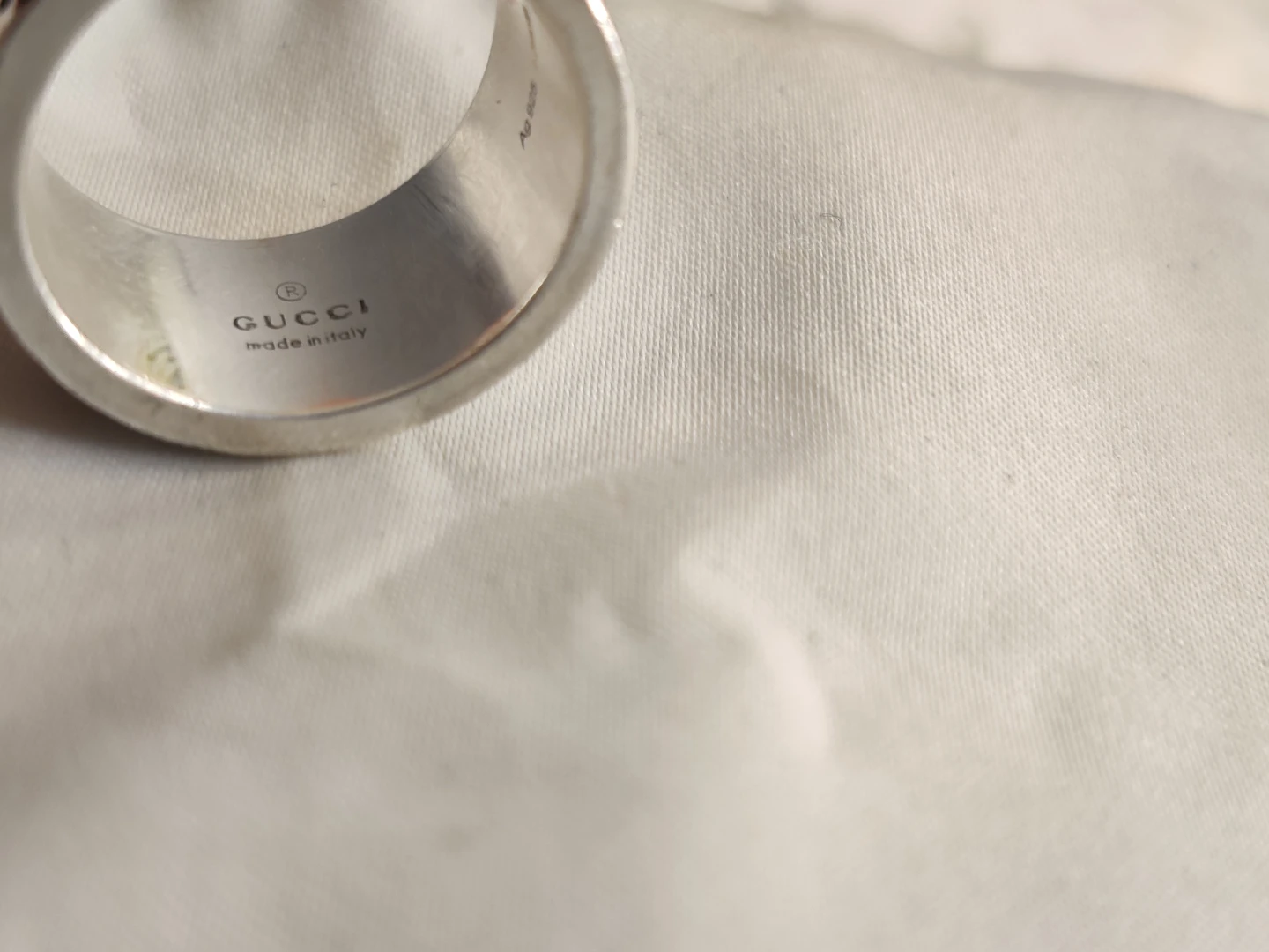Size 6- authentic Gucci 925  Sterling Silver Ring - photo 4