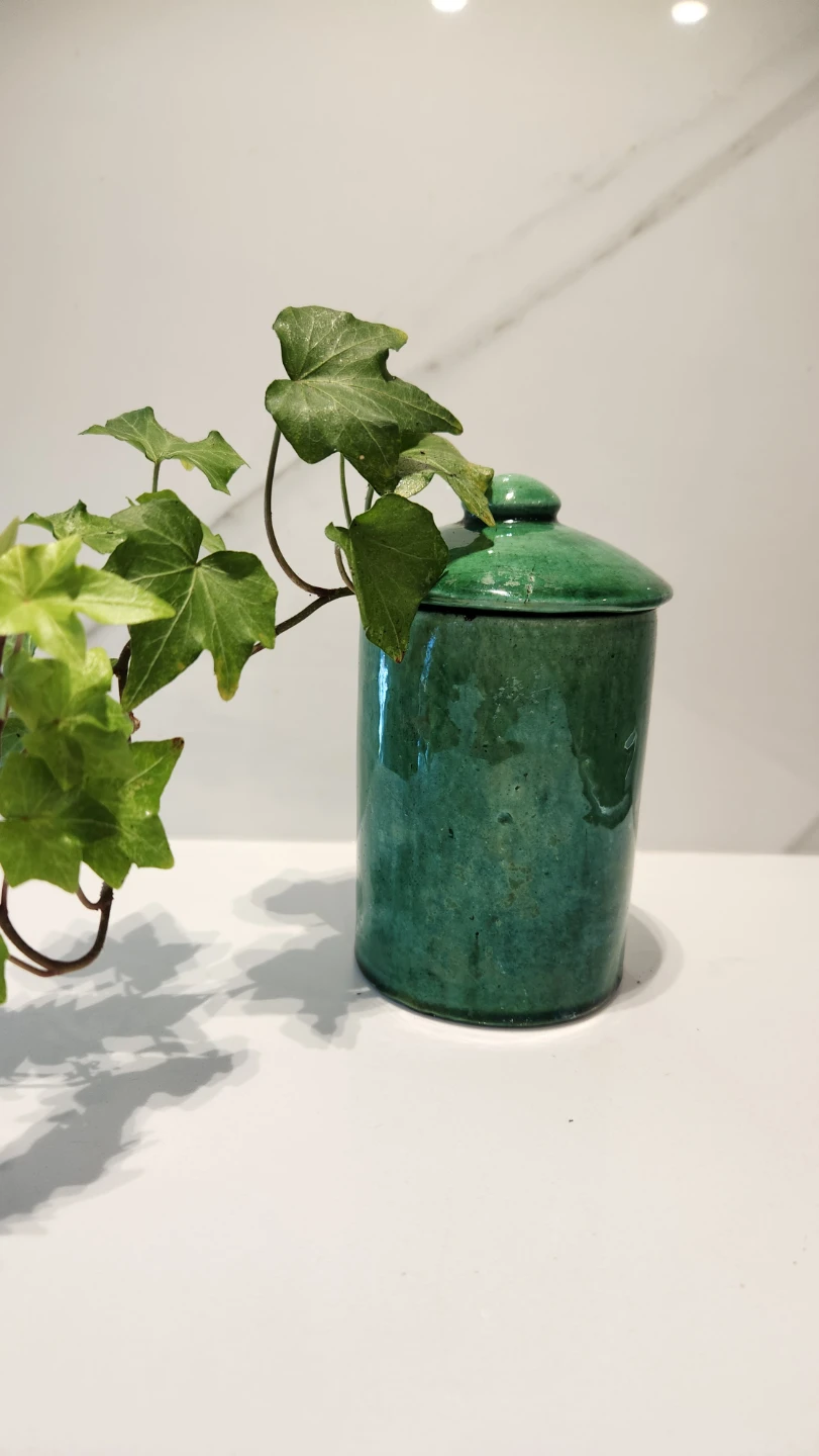 Upcycled Green Jam Jar Planter – Ivy 🌿