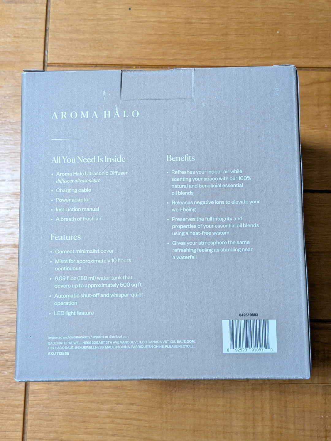 Saje Aroma Halo Ultrasonic Diffuser - photo 3