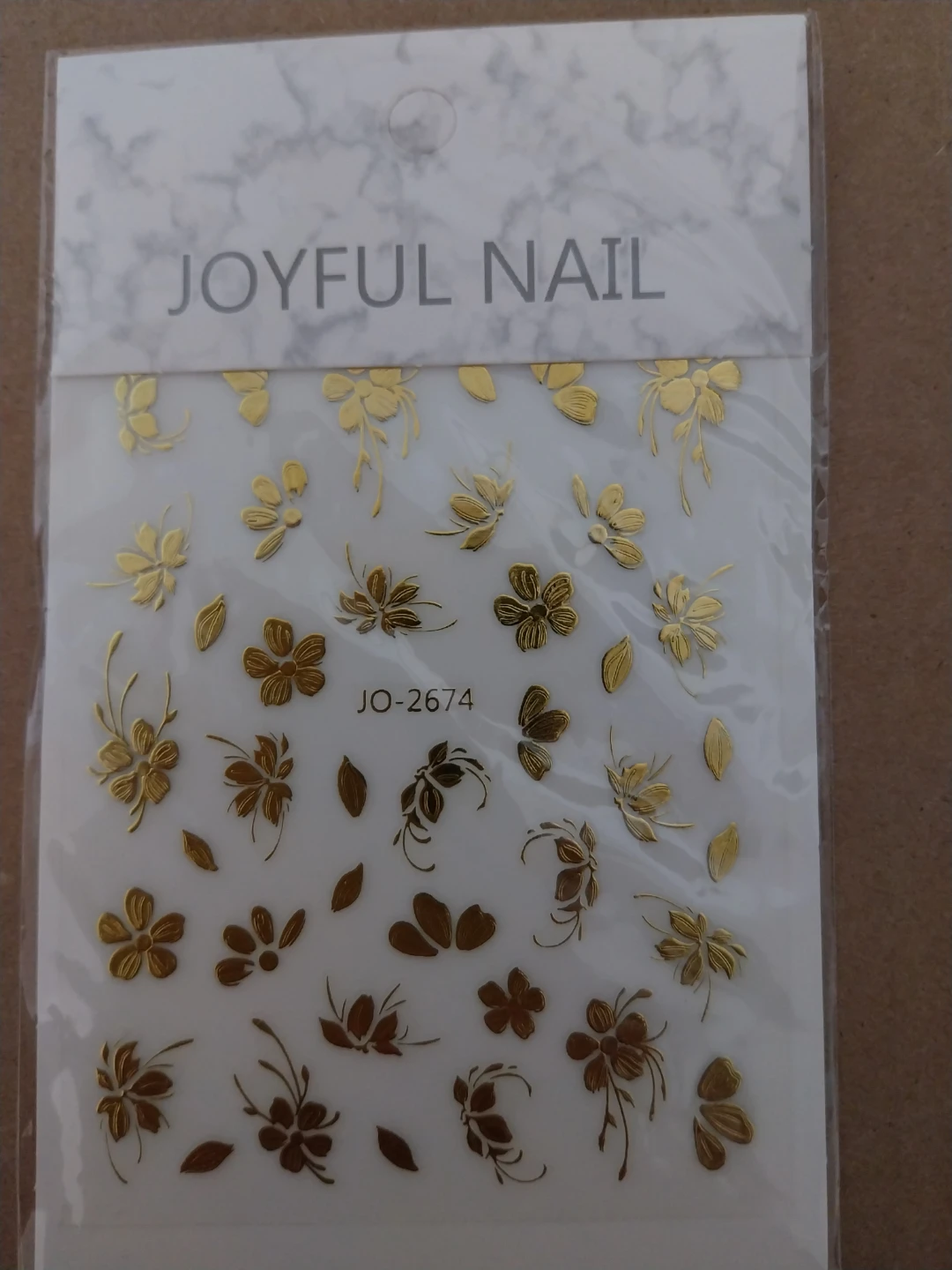 Joyful Nail Gold Floral Nail Stickers 🏆