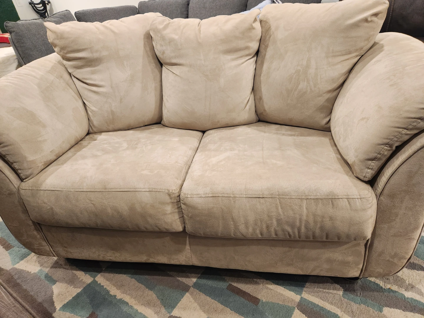 Light Beige Loveseat Sofa