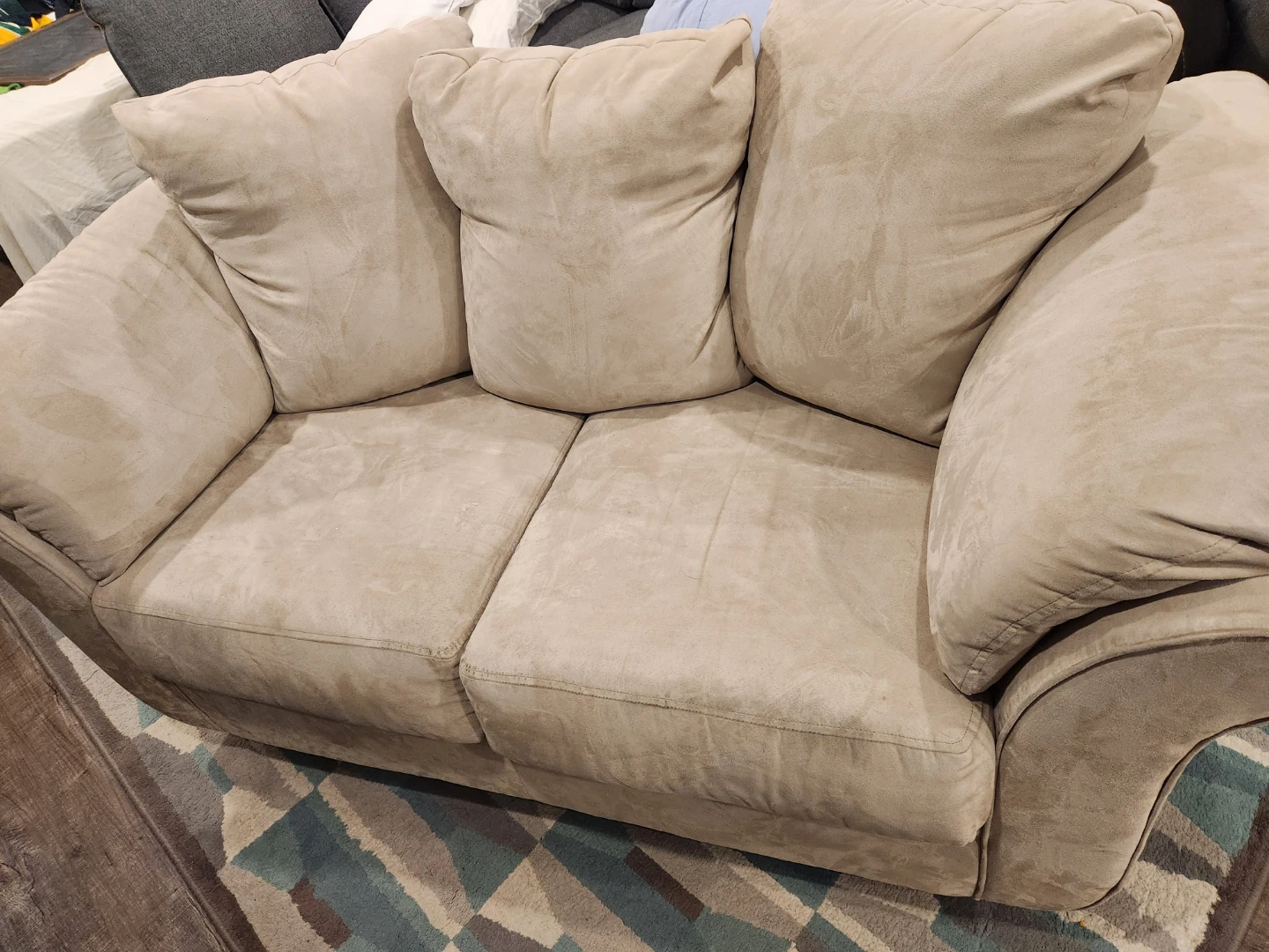 Light Beige Loveseat Sofa - photo 2