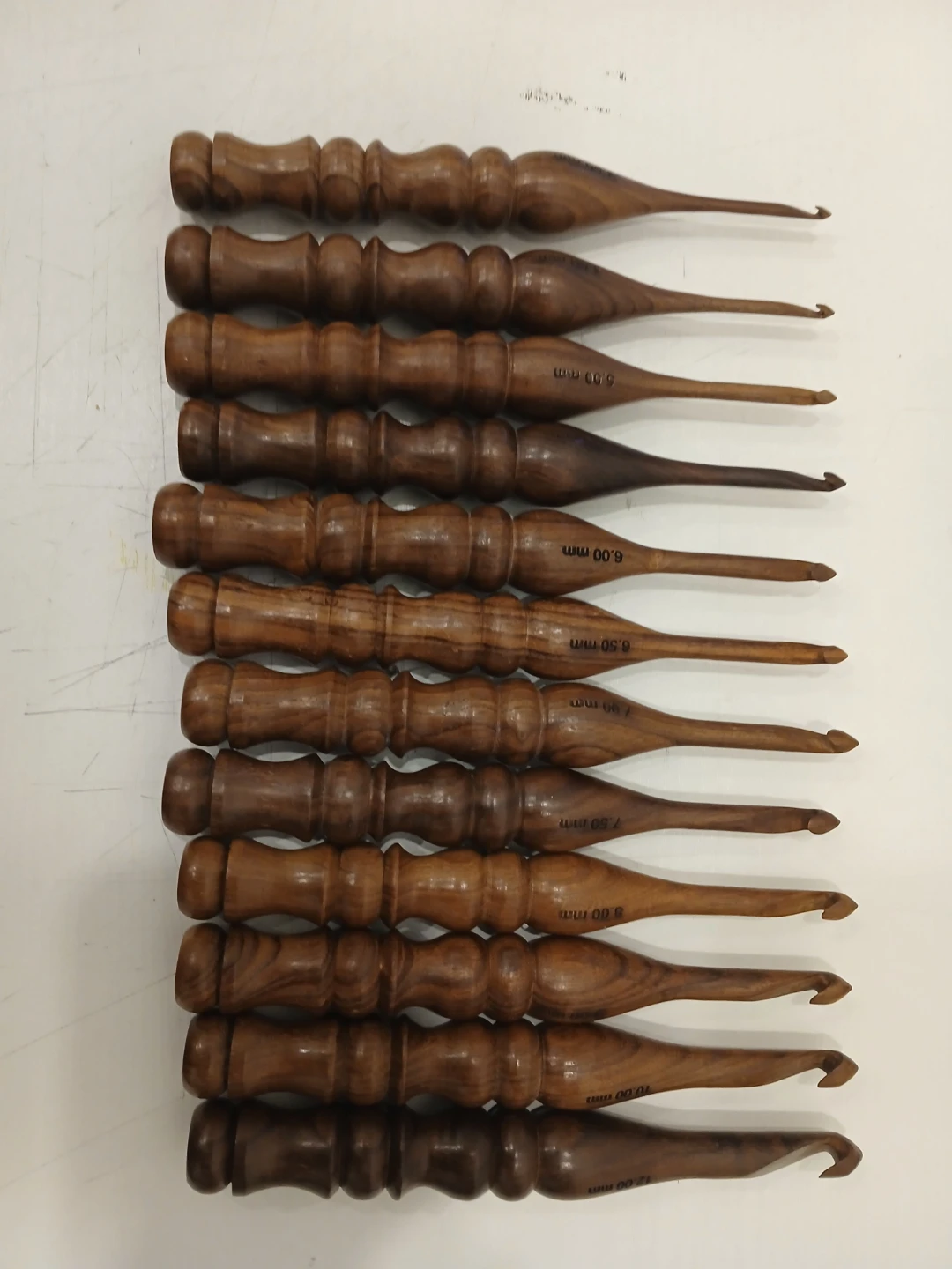 Wooden crochet hooks