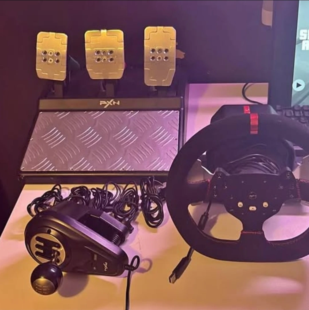 PXN V10 Racing Wheel, Pedals, and Shifter Set