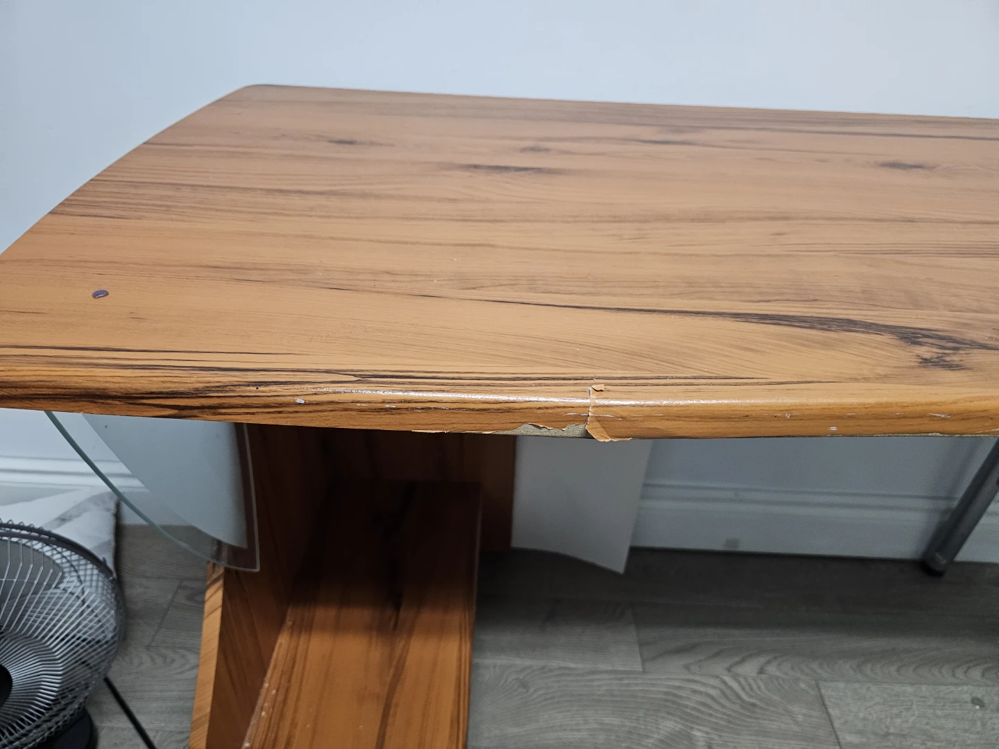 Woodgrain Desk with Metal Legs - photo 2