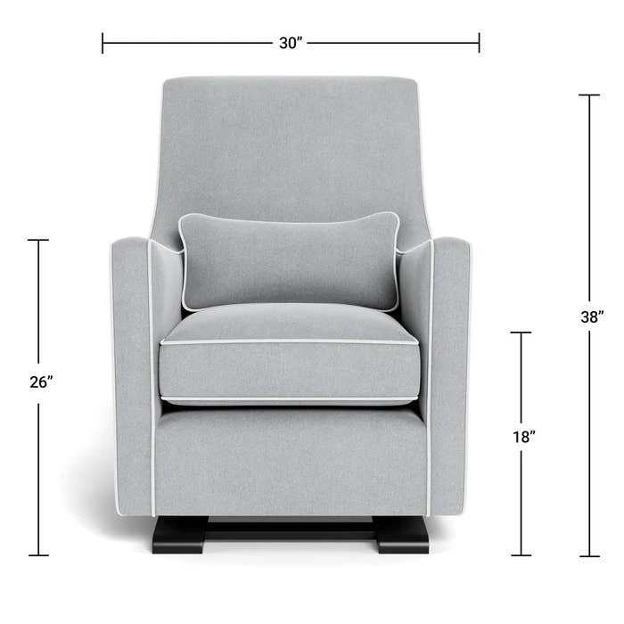 Grey Glider Rocking Chair with Ottoman - photo 3