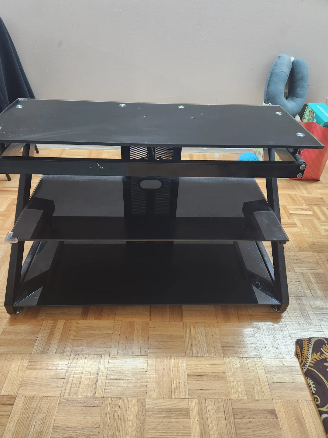 Black 3-Tier Entertainment Stand