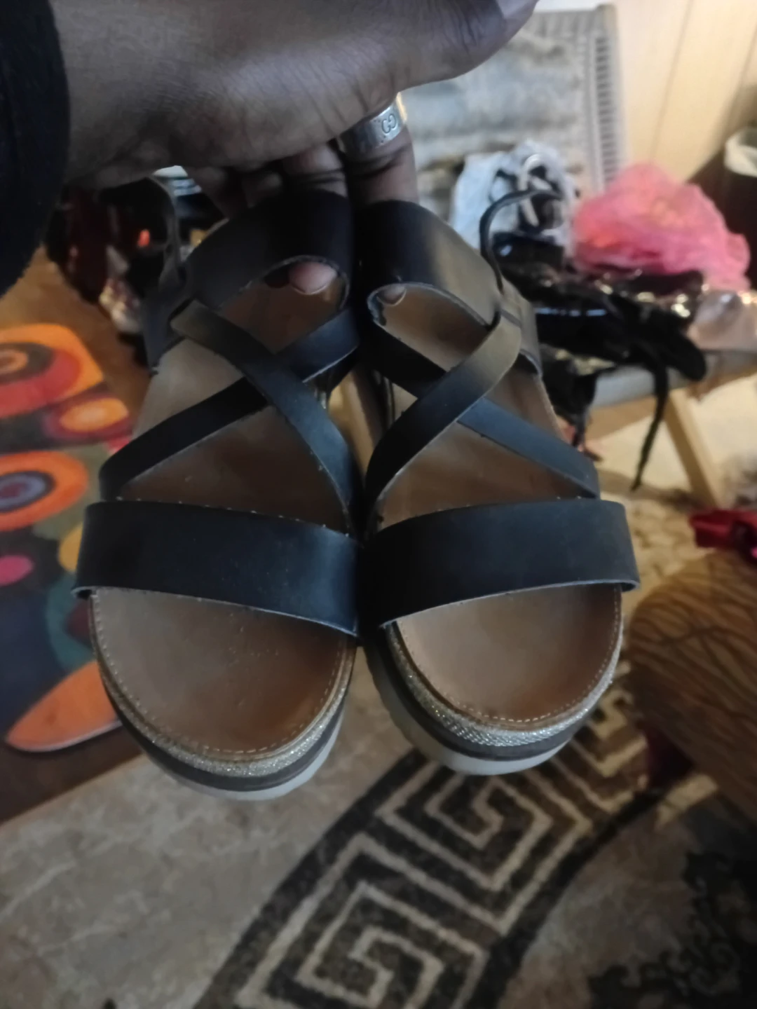 Black Call It Spring Sandals