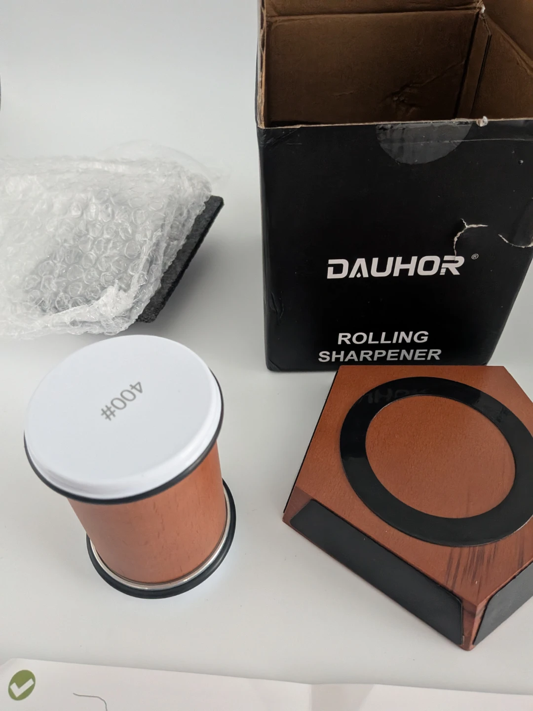 DAUHOR Rolling Knife Sharpener with 400 & 1000 Grit Discs 🏆