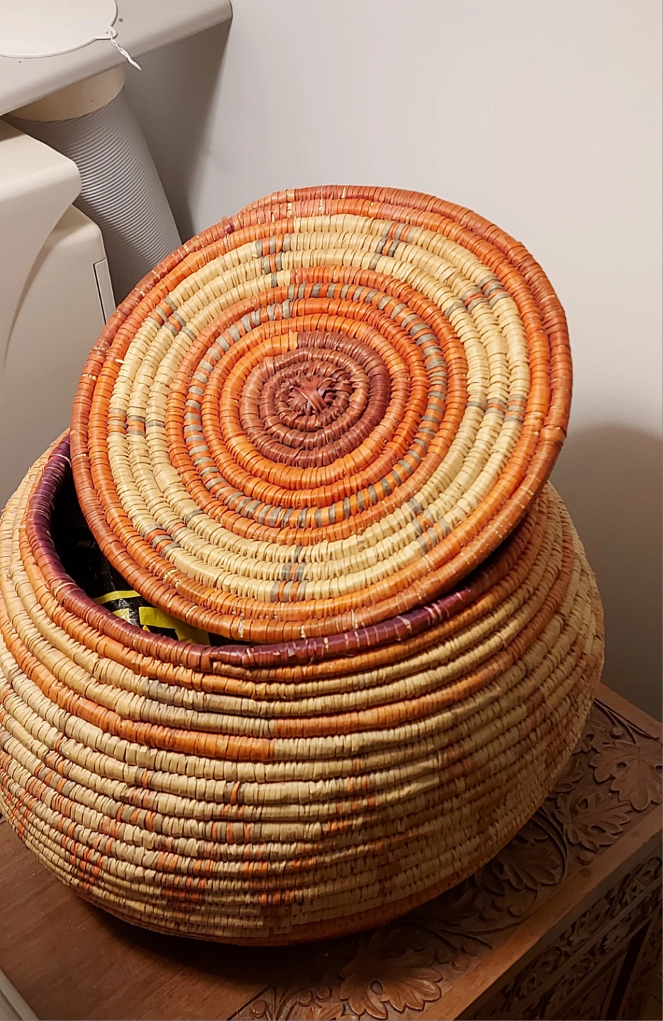 Woven Storage Basket with Lid