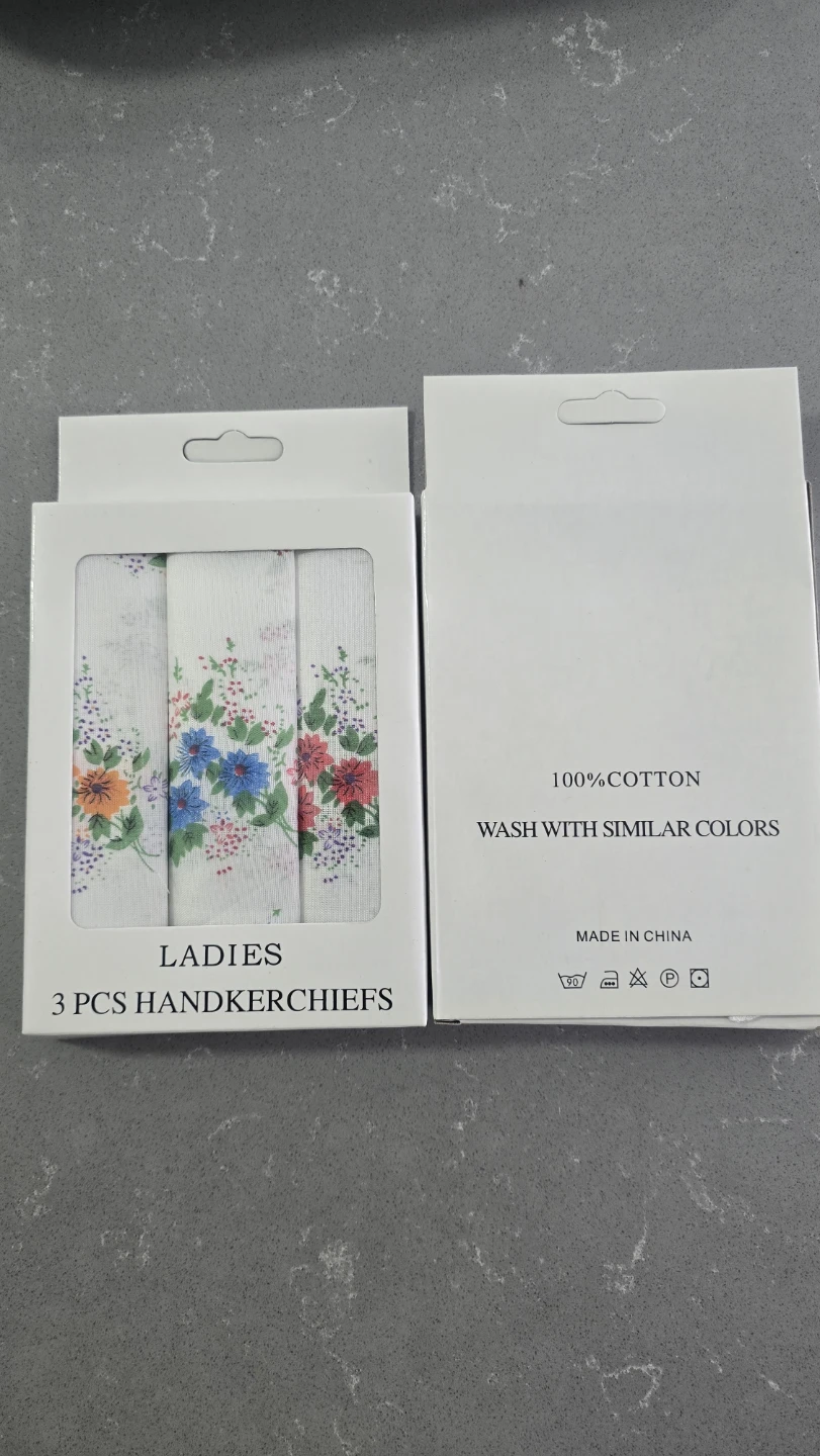 3 Piece Ladies Handkerchiefs - 100% Cotton - photo 4