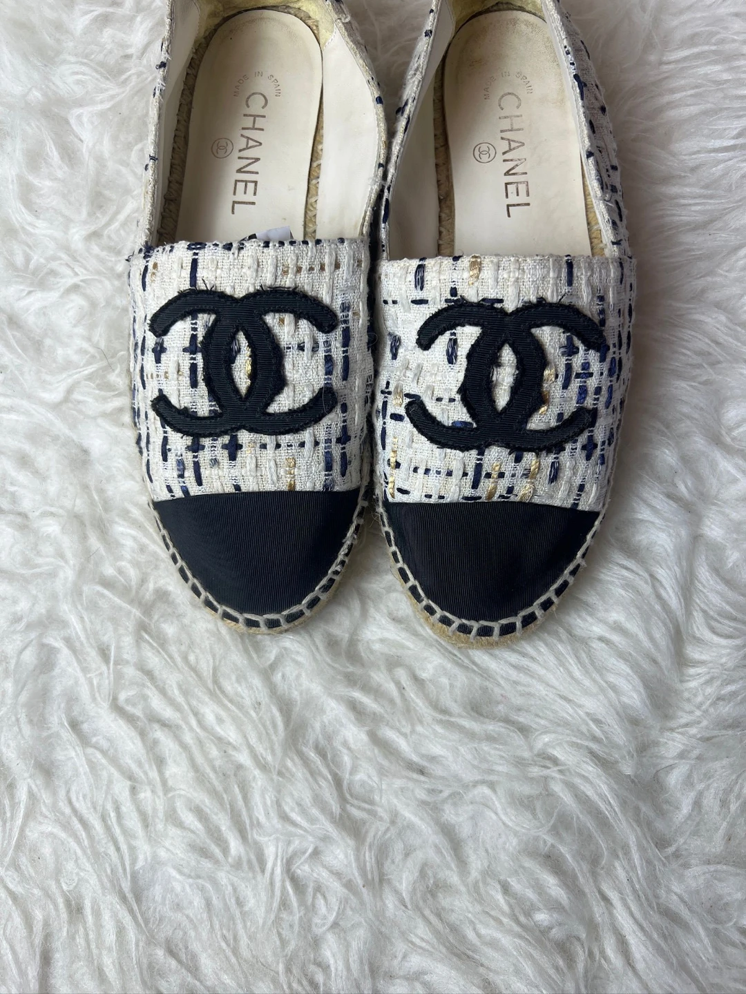 Chanel Espadrille Flats Women's Size 39
