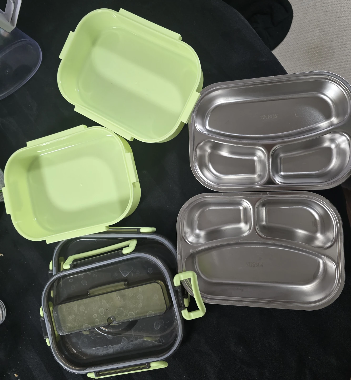 Heidouse 3 Compartments Stainless Steel Lunch Box with Cutlery - photo 3