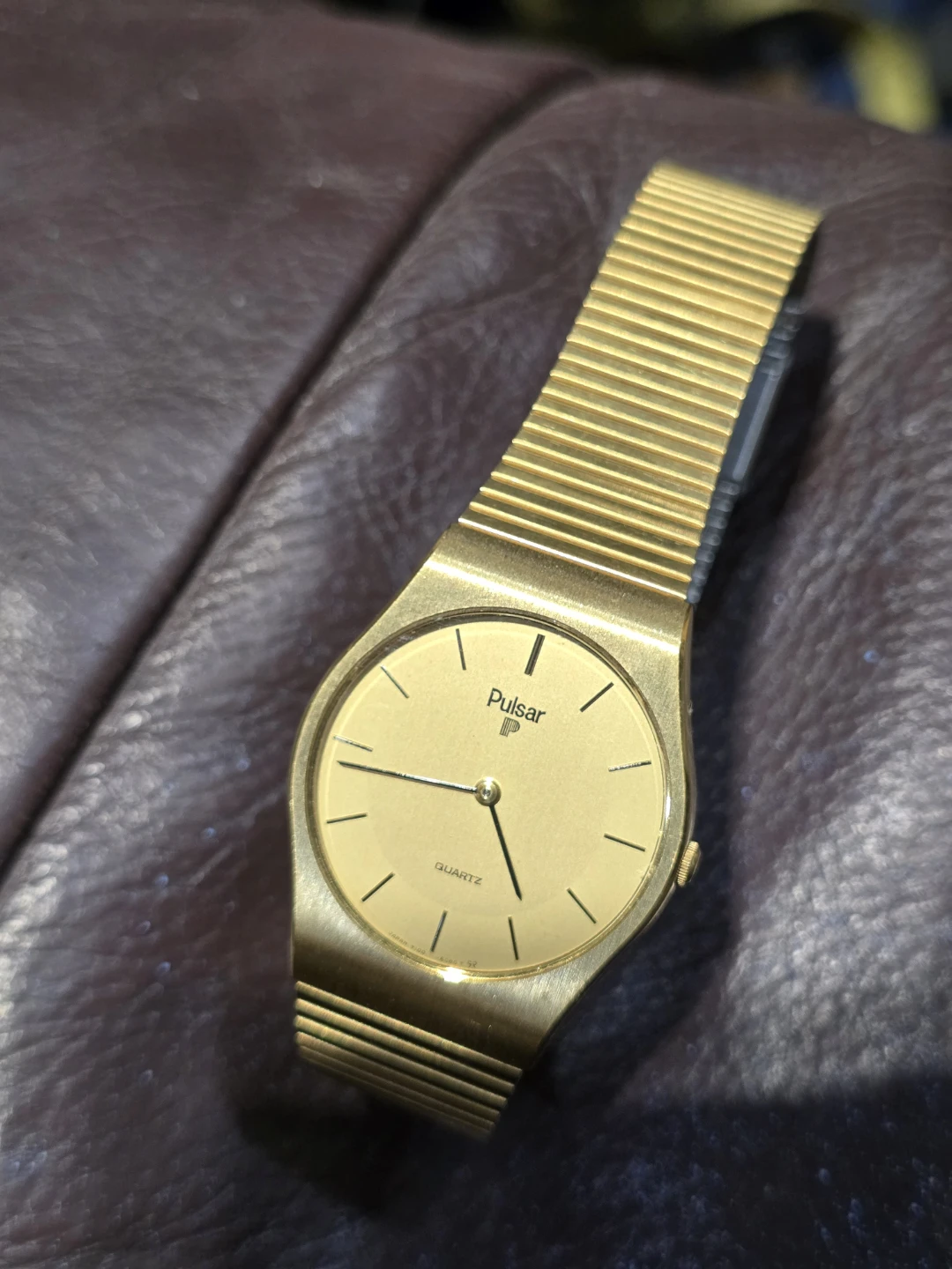 Pulsar Quartz Gold Tone Watch