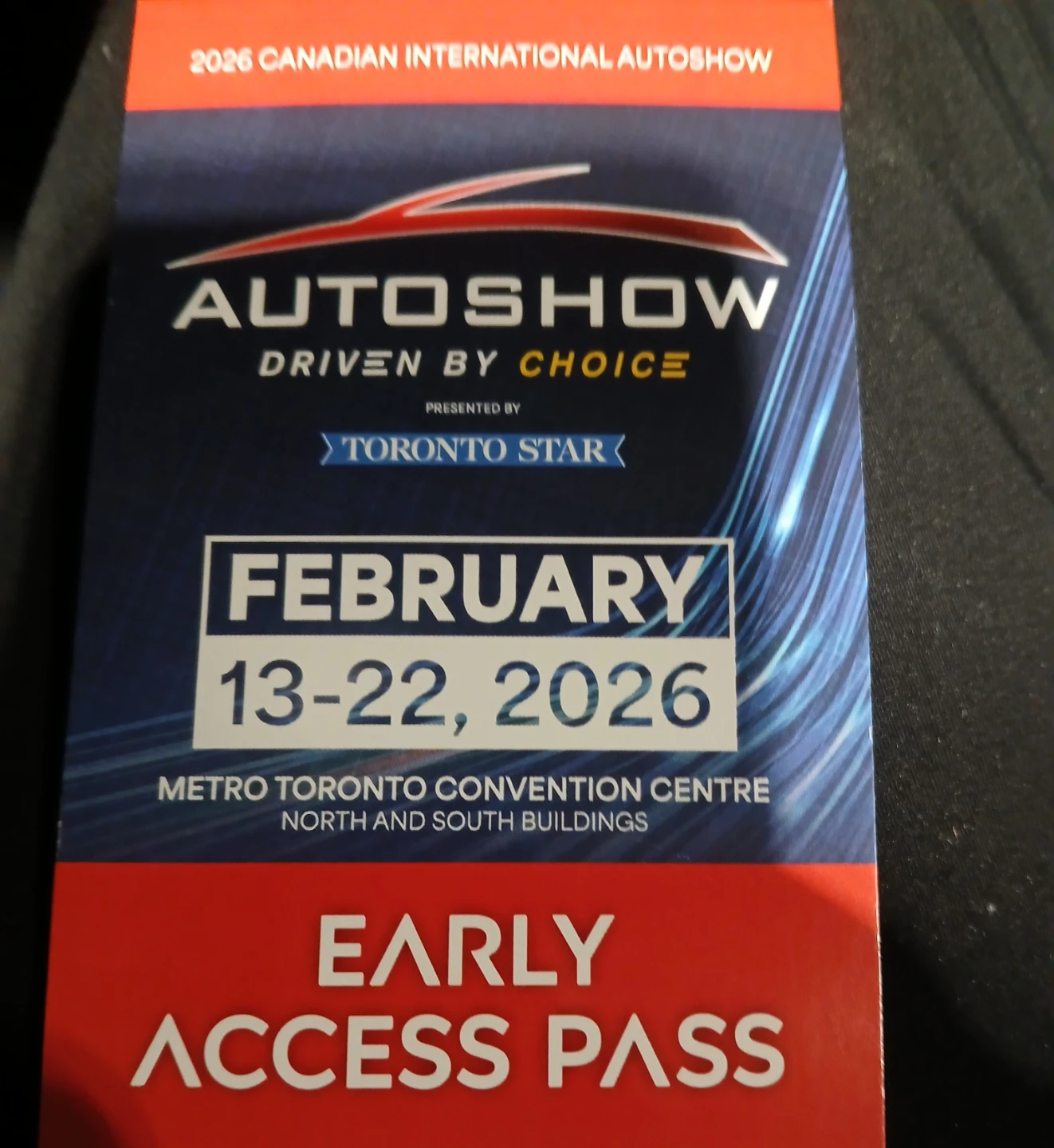 Auto show day pass