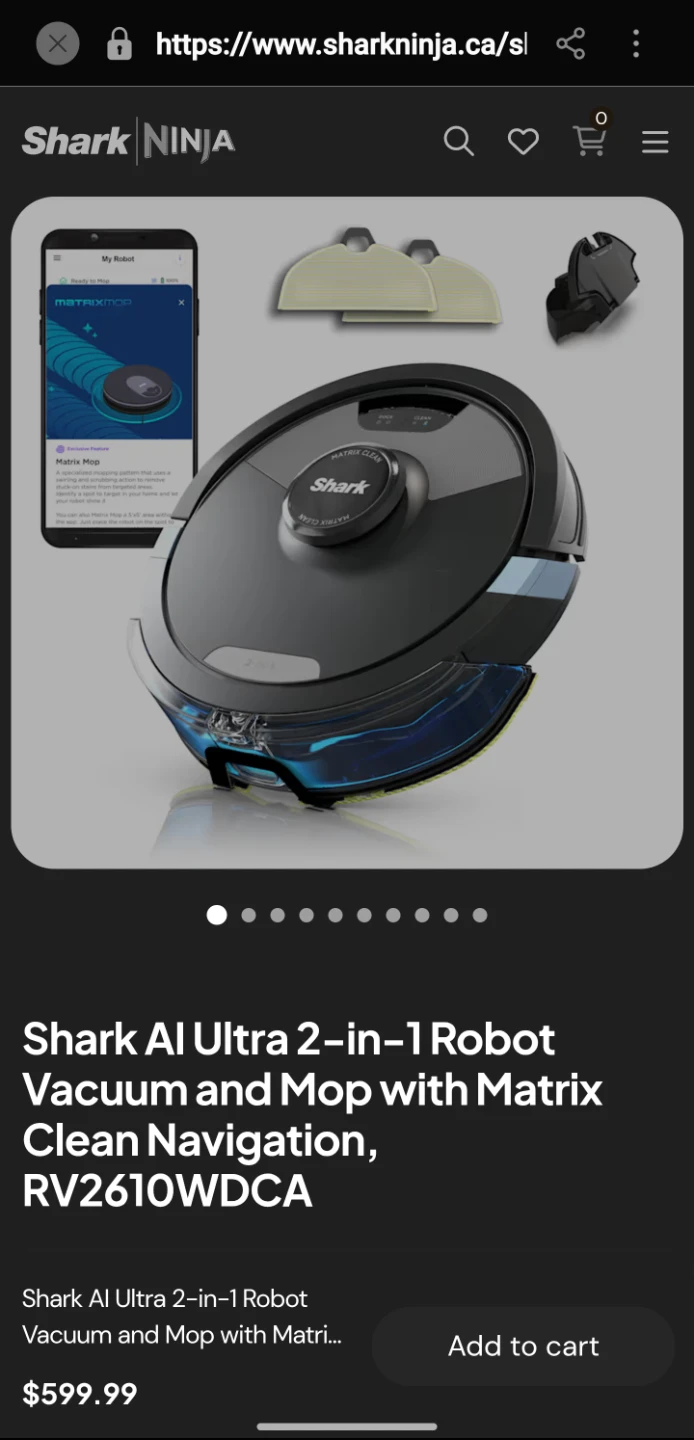 Shark AI Ultra 2-in-1 Robot Vacuum and Mop RV2610WDCA - photo 5