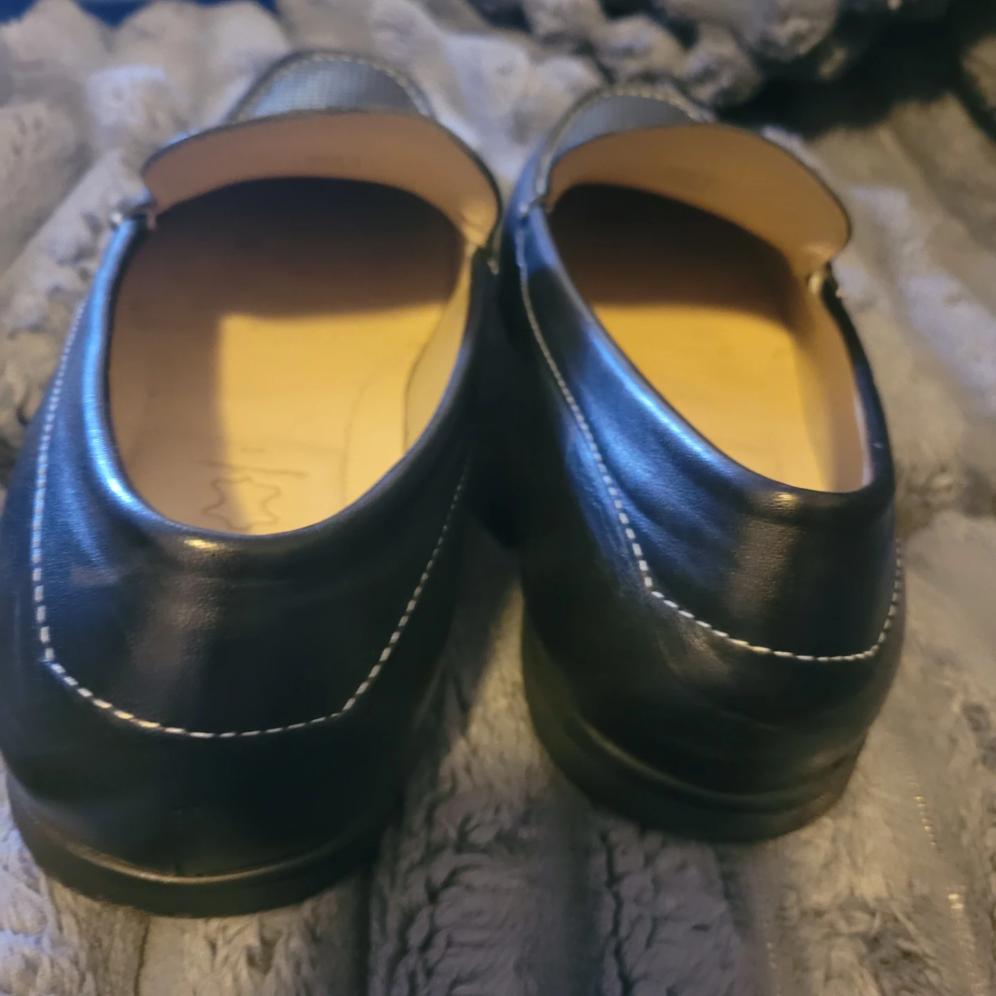 ECCO Men's Black Leather Loafers Size 44 - photo 5