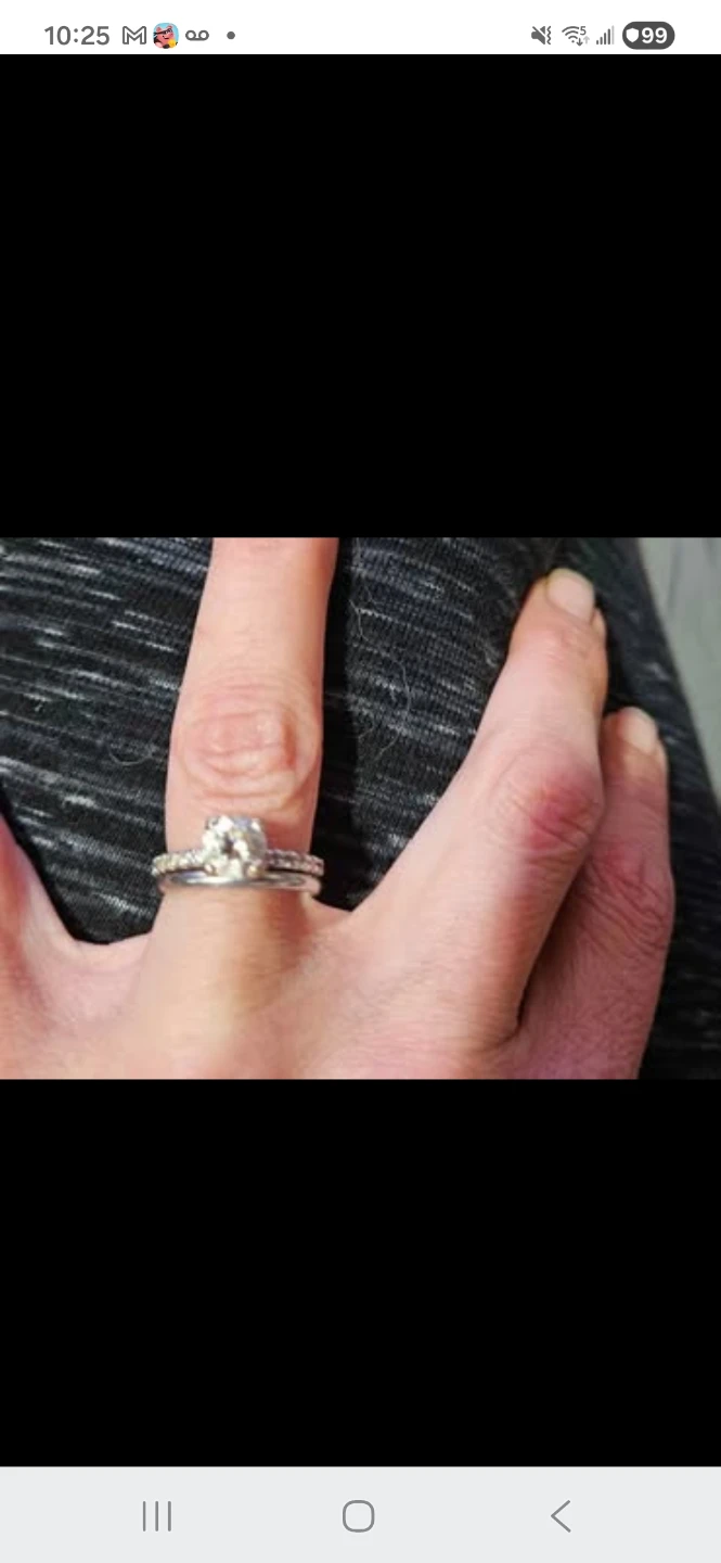White sapphire Engagement Ring Set - photo 2