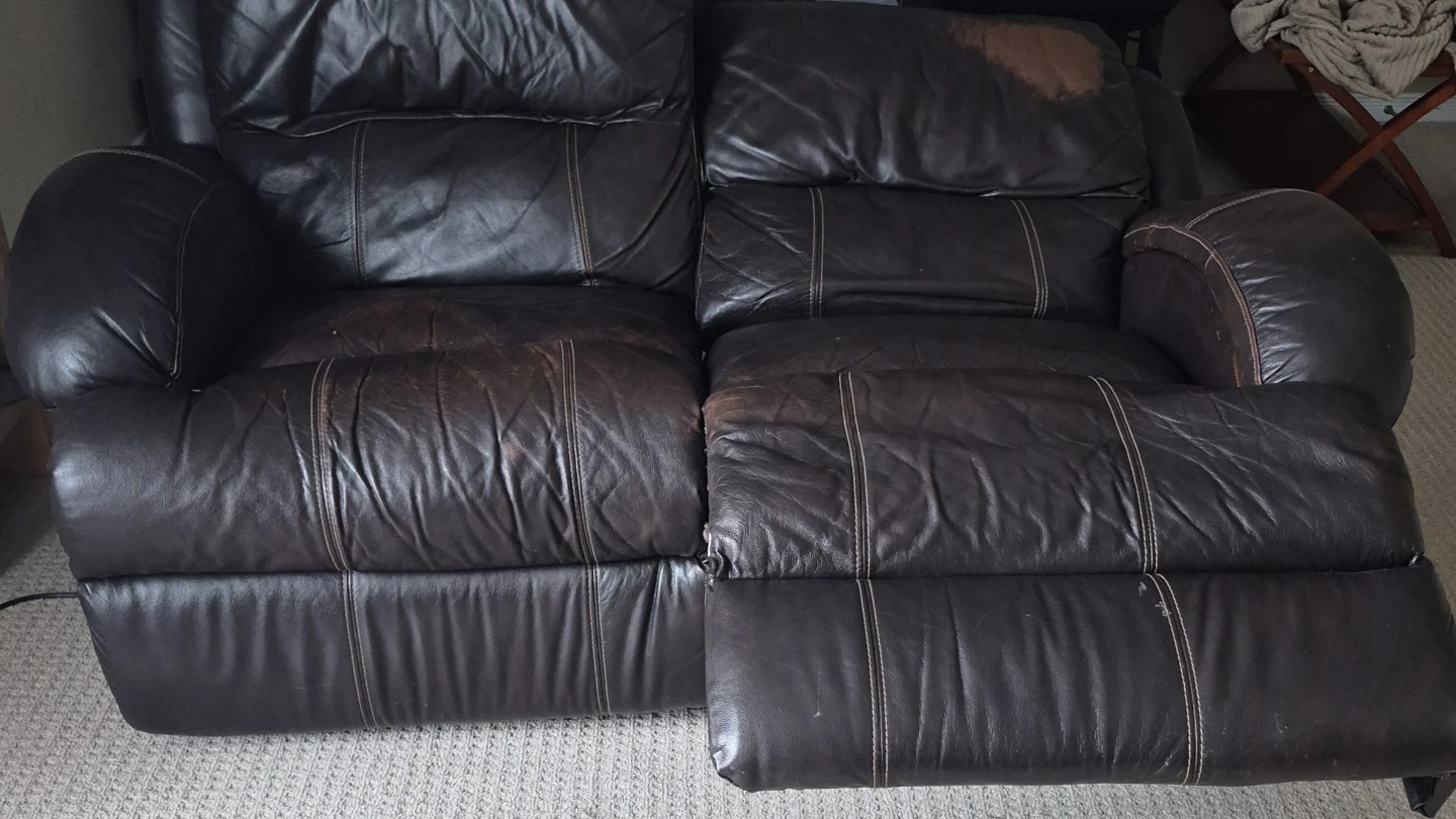 Brown Leather Loveseat Recliner