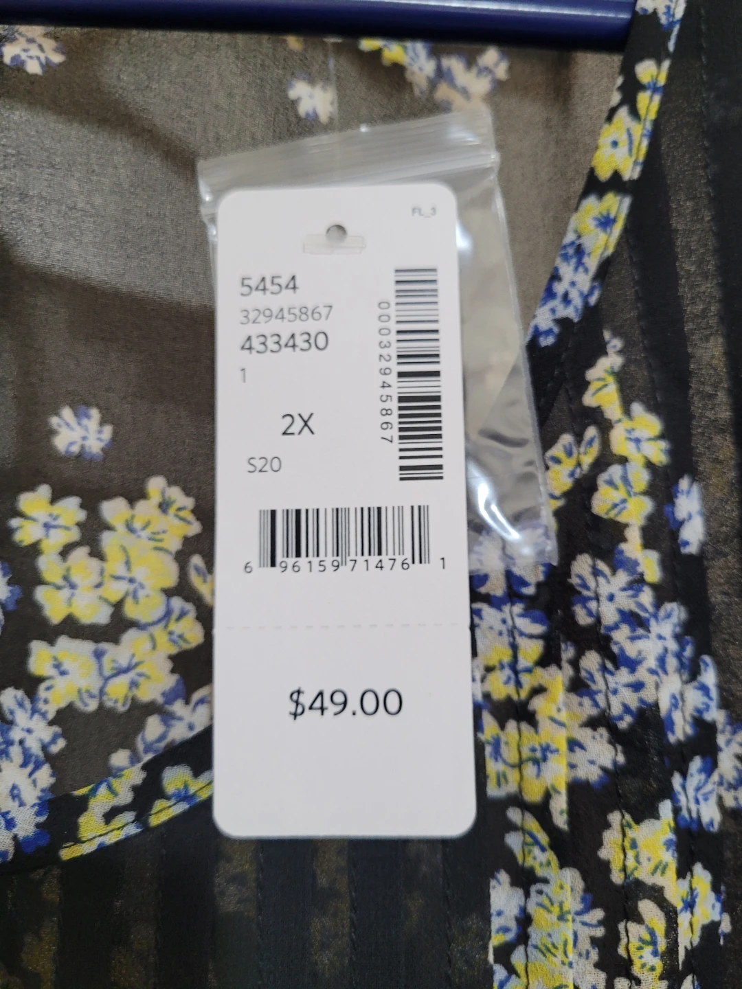 Sunny Leigh Floral Sheer Chiffon Blouse - Black, Size 2X - photo 4
