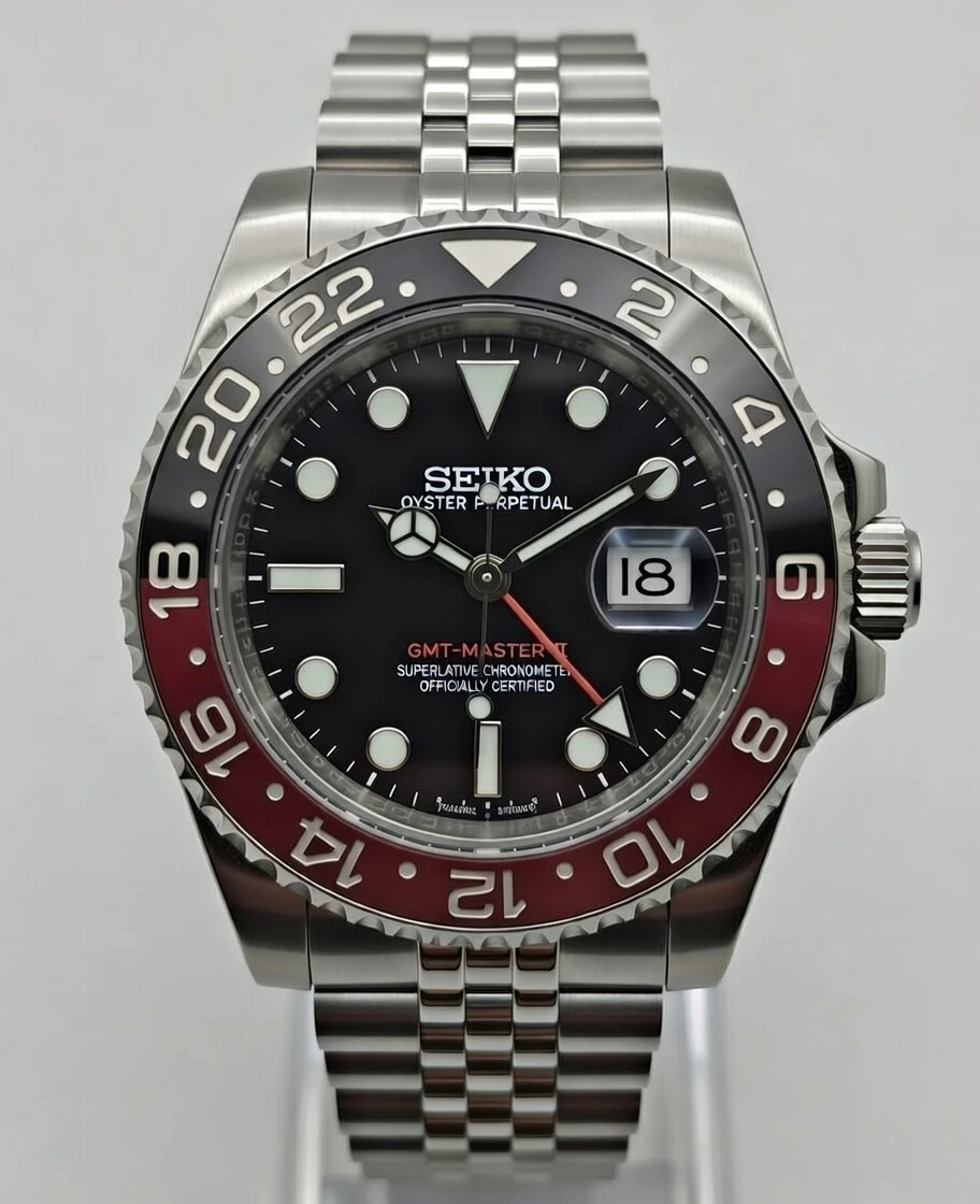 New SEIKO MOD GMT-Master "Coke" Perpetual Chronometer Watch