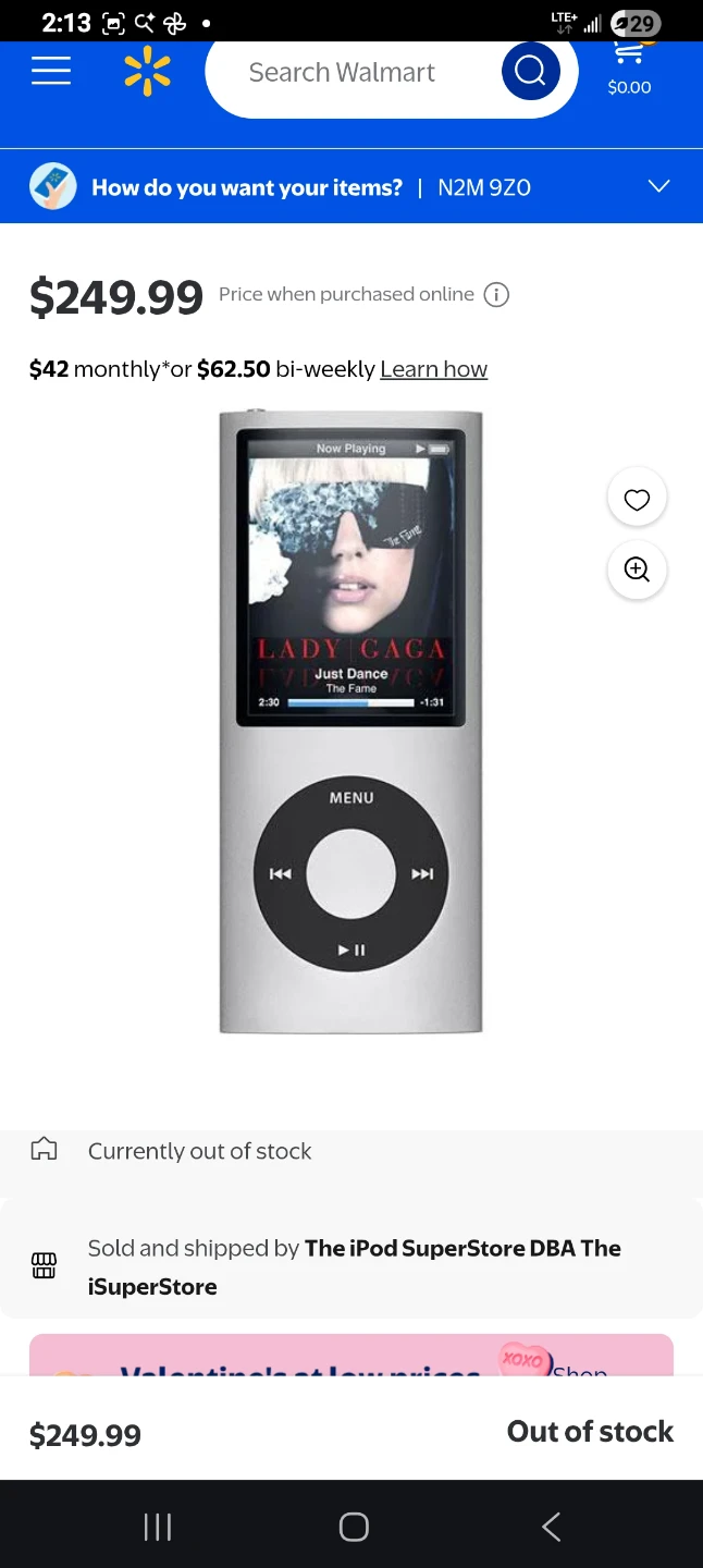 Apple iPod Nano 4GB - Silver
