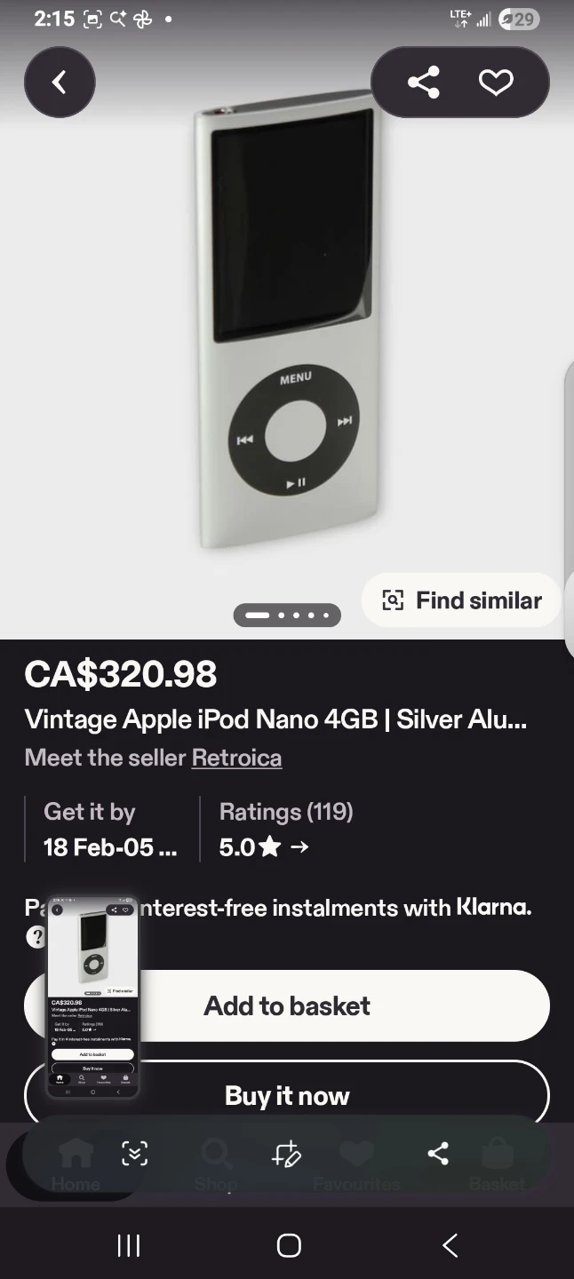 Apple iPod Nano 4GB - Silver - photo 2